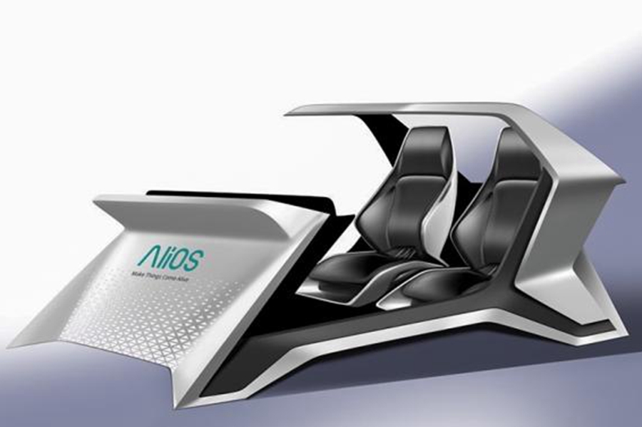 阿里AliOS智能驾驶舱渲染图曝光 搭载一体大屏