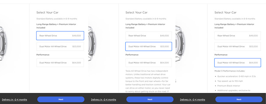 特斯拉Model 3交付时间更新 最快订车2个月后
